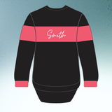 Custom Embroidered Name - Coral & Black | Long Tail Sweater