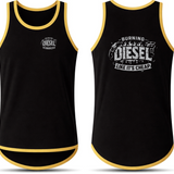 Burning Diesel, Black - Gold Trim | Shearing Singlet