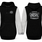 Burning Diesel - Grey & Black | No Zip Long Tail Hoody