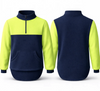 Flouro Lime & Navy | Half Zip Long Tail Collared Jumper