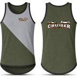 Cruiser Recovery | Olive Green & Grey - Black Trim | Shearing Singlet