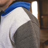 Royal Blue, Charcoal & Light Grey | Short Sleeve Half Zip Hoody