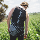 Slate Blue & Black Comb | Just Shear Sports Performance Singlet