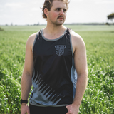 Slate Blue & Black Comb | Just Shear Sports Performance Singlet