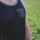 Slate Blue & Black Comb | Just Shear Sports Performance Singlet