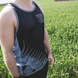 Slate Blue & Black Comb | Just Shear Sports Performance Singlet