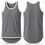 Smoke Grey - White Trim | Shearing Singlet