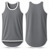 Smoke Grey - White Trim | Shearing Singlet
