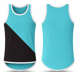 Teal & Black Diagonal | Shearing Singlet