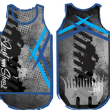To The Point - Blue | Just Shear Sports Performance Singlet