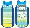 Yellow & Blue Ugly Christmas Singlet | JS Sports Performance Singlet