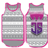 Grey & Pink Ugly Christmas Singlet | JS Sports Performance Singlet