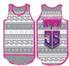 Grey & Pink Ugly Christmas Singlet | JS Sports Performance Singlet