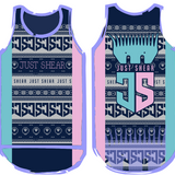 Teal & Pink Ugly Christmas Singlet | JS Sports Performance Singlet