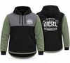 JT | Burning Diesel Olive & Black | Half Zip Hoody | Just Tradies