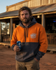 Burning Diesel - Orange & Gunmetal Grey | Half Zip Hoody | Just Tradies