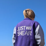 JS | Balranald Purple & Grey | Half Zip Long Tail Rugby Collar