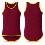 Maroon with Gold Trim Shearing Singlet