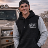 Burning Diesel - Grey & Black | No Zip Long Tail Hoody