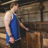 Royal Blue & Smoke Grey | Shearing Singlet