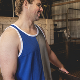 Royal Blue & Smoke Grey | Shearing Singlet