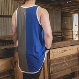 Royal Blue & Smoke Grey | Shearing Singlet