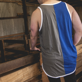 Royal Blue & Smoke Grey | Shearing Singlet