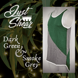 Dark Green & Smoke Grey Shearing Singlet