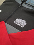 Black, Red & Grey | Half Zip Long Tail Hoody