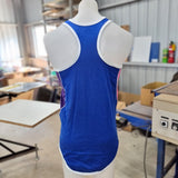 Racer Back Pink, Purple & Royal Blue Shearing Singlet