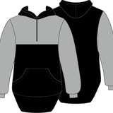 Grey & Black Shearing Hoody with half zip front - Just Shear