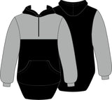 Grey & Black Shearing Hoody with half zip front - Just Shear