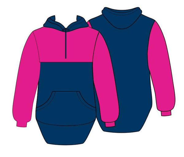 Half black new arrivals half pink hoodie