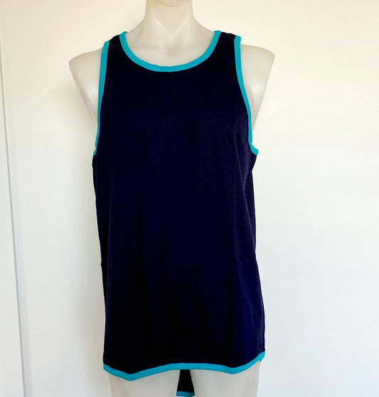 Navy - Teal Trim | Shearing Singlet
