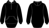 Black Shearing Hoody with half zip front - Just Shear