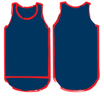 Navy - Red Trim | Shearing Singlet