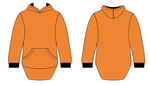 Orange | No Zip Long Tail Hoody