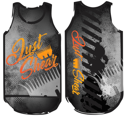 Orange & Grey | Just Shear Sports Performance Singlet