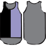 Purple, Black & Smoke Grey - Black Trim | Shearing Singlet