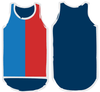 Red, Royal Blue & Navy - Grey Trim | Shearing Singlet