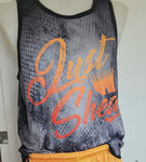 Orange & Grey | Just Shear Sports Performance Singlet
