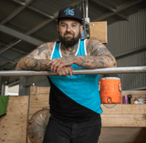 Teal & Black Diagonal | Shearing Singlet