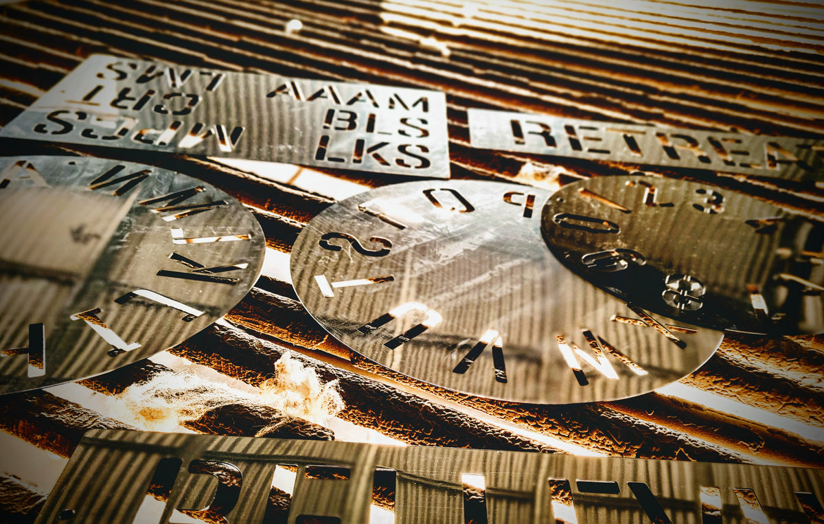 Numbers & Letters Wool Bale Stencil Set