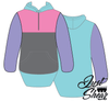 Pastels | Half Zip Long Tail Hoody